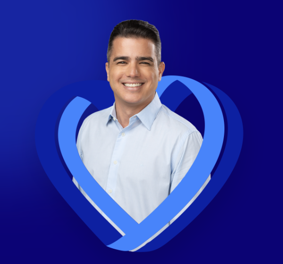 Dudu Soares conversando com moradores